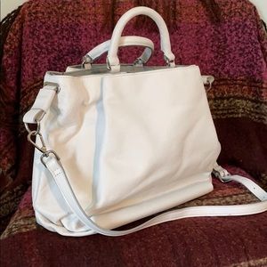 Zara White leather purse